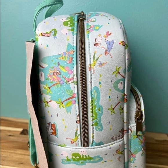 NWT Loungefly Disney Peter Pan Island Mini Backpack - Picture 5 of 9